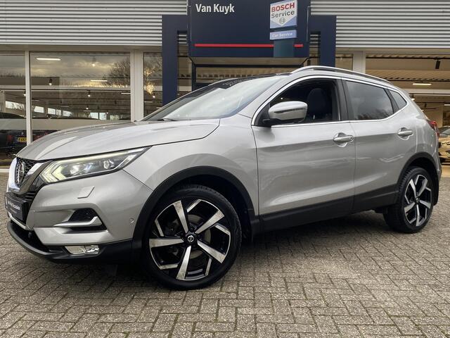 Nissan QASHQAI 1.3 DIG-T Tekna + / Automaat / Vol-Leder / Panodak / Elektr.-Stoelen met Geheugen / Stoelverwarming / 360°-Camera / Bose-Premium Audio / Cruise-Control / Climate-Control / Apple-Carplay & Android-Auto / Keyless / LED / DAB Radio-Bluetooth / Navi / PDC V+A