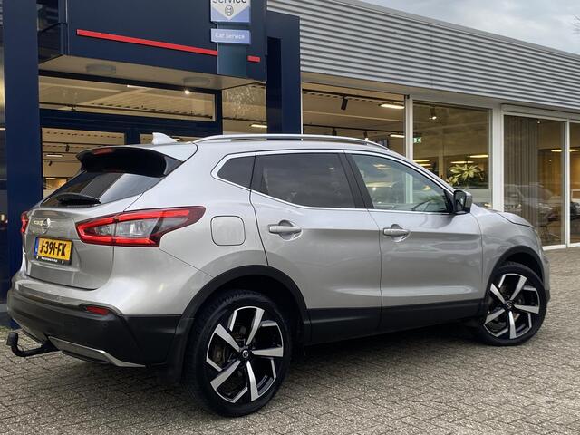 Nissan QASHQAI 1.3 DIG-T Tekna + / Automaat / Vol-Leder / Panodak / Elektr.-Stoelen met Geheugen / Stoelverwarming / 360°-Camera / Bose-Premium Audio / Cruise-Control / Climate-Control / Apple-Carplay & Android-Auto / Keyless / LED / DAB Radio-Bluetooth / Navi / PDC V+A