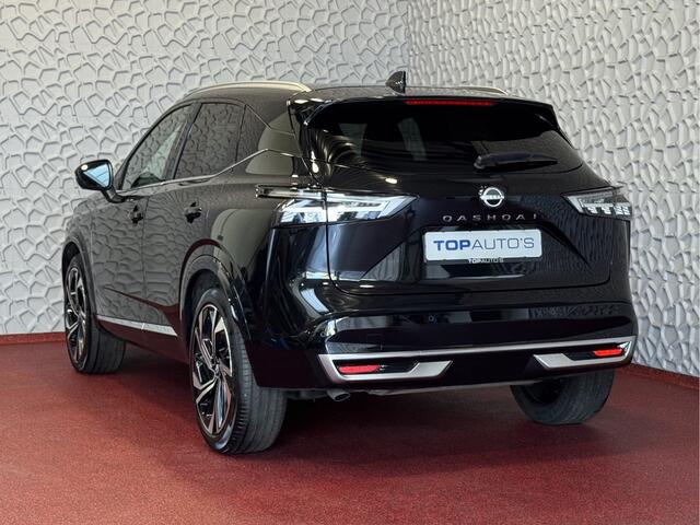 Nissan QASHQAI 1.3 MHEV 160PK 20''LMV LEER PANO MASSAGE TEKNA PLUS BOSE STOEL/STUUR/RUIT VERW MATRIX.LED ELEK.KLEP HEADUP 20''LMV GOOGLE NAVI 03/2025