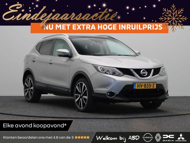 Nissan QASHQAI 1.6 Tekna | Panoramadak | Navigatie | Lederen bekelding | Climate Control | Rondomzicht camera | Trekhaak | Elektrisch verstelbare best. stoel | Stoelverwarming |