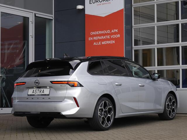 Opel ASTRA Sports Tourer 1.2 Turbo Hybrid GS | Nieuwe auto | Rondom camera | 18 inch lichtmetalen velgen | Stoel en stuurverwarming | Head up display | Panoramadak | Full options