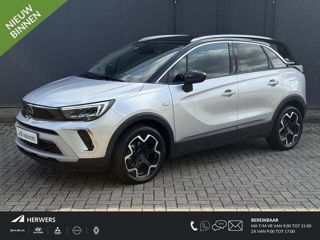 Opel Crossland 1.2 Turbo Ultimate / 110 pk / Beide stoelen in hoogte verstelbaar AGR / Zeer Compleet / Alcantara / Led /17 inch / Navi / Apple Android / Dode hoek /