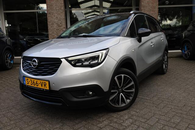 Opel Crossland X 1.2 Turbo Ultimate TREKHAAK PANO LEER STOEL/STUURVERW. CARPLAY CAMERA CLIMA CRUISE NAVI 2XPDC 17''LMV