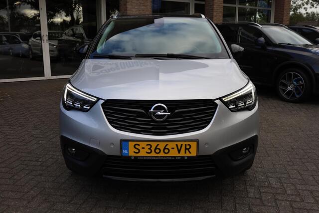 Opel Crossland X 1.2 Turbo Ultimate TREKHAAK PANO LEER STOEL/STUURVERW. CARPLAY CAMERA CLIMA CRUISE NAVI 2XPDC 17''LMV