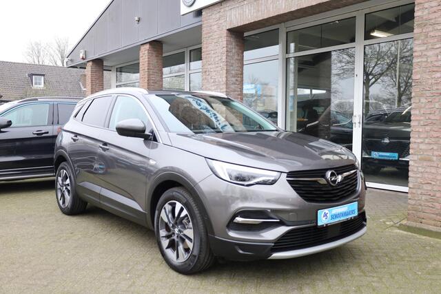 Opel Grandland X 1.2 Turbo Innovation LEER+MEMORY CAMERA STOELVENTILATIE 4xSTOELVERW. RUIT+STUURVERW. NAVI CARPLAY DODEHOEK ELEK.LAADKLEP 18"LMV ENZ.