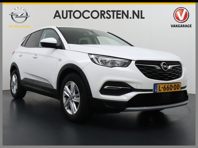 Opel Grandland X T131PK Apple Carplay Android Auto AGR-Comfortstoel Camera Navi Ecc Cruise Control Pdc DAB+ Regen-Lichtsensor Lane Assist Led Verkeersbord detectie Bluetooth Privacy Glas Lmv 17" Elegance 1e Eigenaar Origineel Nederlandse auto Euro 6