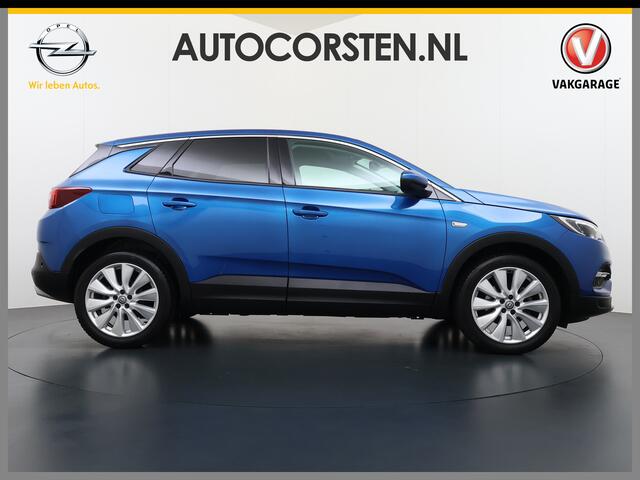 Opel Grandland X T131pk Navi Trekhaak Executive Dual-Ecc Apple Carplay Android PDC-a+v Park-Assist Distr.-Riem bij 61.000km vervangen Chroompakket Priv.Glass Volledig dealer onderhouden, laatste beurt bij 61.000km 1400kg trekvermogen. EURO6