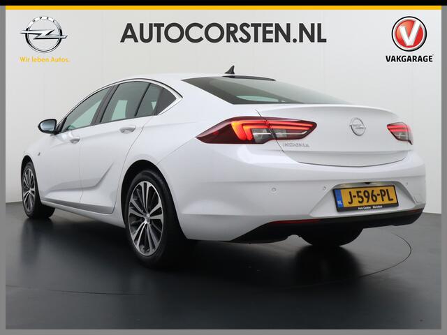 Opel INSIGNIA Grand Sport T165PK Leer Camera Navi Apple Carplay Android PDC-a+v Trekhaak LED-v+a Ecc Cruise Control AGR-Comfort Stoelen Verwarmd Business Executive Regen-Lichtsensor Sensor dodehoek Verkeersbordlezer Rijstrooksensor 1e Eigenaar