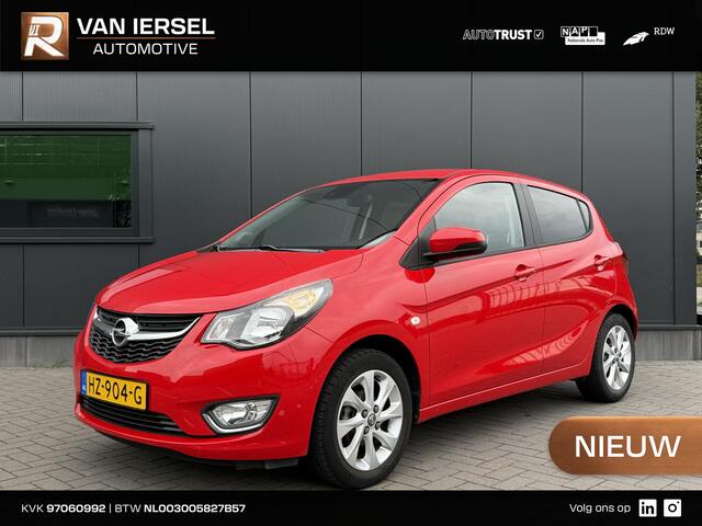 Opel KARL 1.0 ecoFLEX Cosmo 75 PK | 1 jaar garantie | NAP | Origineel Nederlands | Lederen bekleding | Climate control | Cruise control | Parkeersensoren | Stuurverwarming | Stoelverwarming | Lichtmetalen velgen |