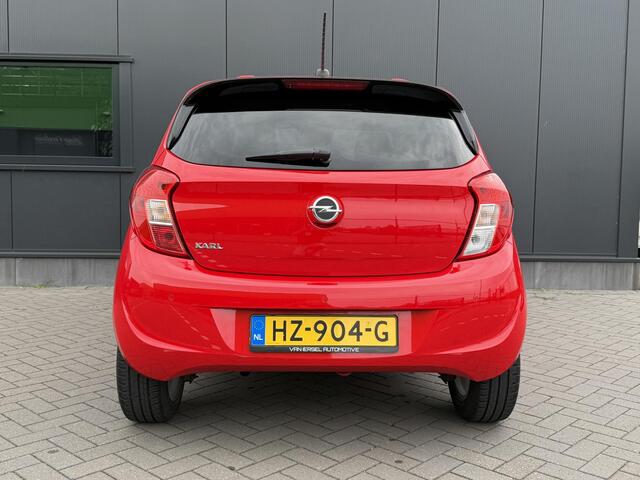 Opel KARL 1.0 ecoFLEX Cosmo 75 PK | 1 jaar garantie | NAP | Origineel Nederlands | Lederen bekleding | Climate control | Cruise control | Parkeersensoren | Stuurverwarming | Stoelverwarming | Lichtmetalen velgen |