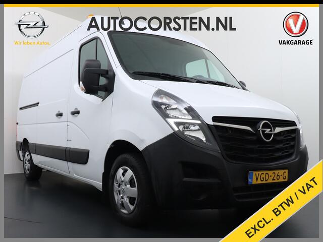 Opel MOVANO 2.3CDTI L2H2 Airco Navi Trekhaak 3-Persoons Cruise Control Pdc Bluetooth Kasten-inrichting Regen-Lichtsensor Schuifdeur Betonplex Vloer Wandbetimmering Euro 6 1e Eigenaar 2.500kg Trekgewicht