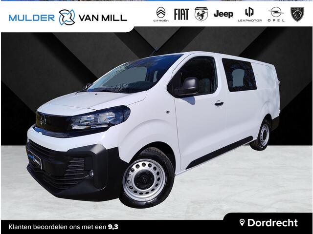 Opel VIVARO L3 DC 1.5 BlueHDI 120pk | GEEN BPM | Dubbele Cabine | 6-zits | Houten afwerking laadruimte | Multimedia | NAVI | Apple Carplay | Android Auto | Parkeersensoren achter | Multifunctioneel stuurwiel | Elektrisch inklapbare spiegels | Bestuurdersstoel comfort