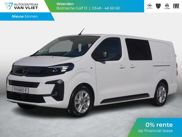 Opel VIVARO Electric 75 kWh Dubbele Cabine | 2x schuifdeur | 0% rente | 8 jaar garantie | Dynamic Surround View Pakket| Comfort Pakket | Exterieur Pakket | Winterpakket | Apple Carplay | rondom zicht camera's | LM velgen | Dodehoek detectie | parkeersensoren voor & a