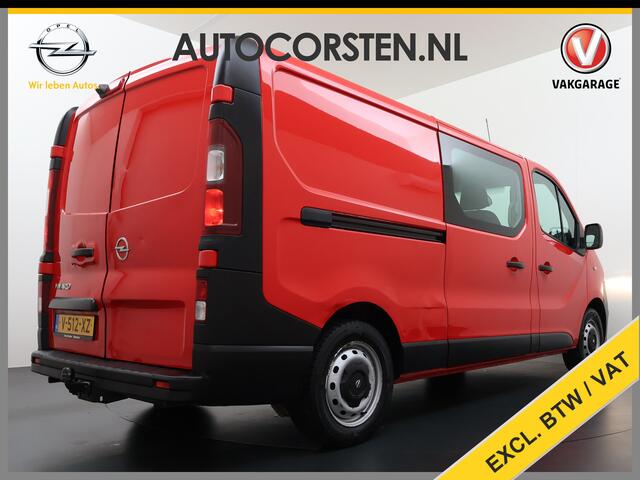 Opel VIVARO 1.6CDTI 126PK L2H1 DC Dubbele Cabine 5-Persoons Navi Camera Airco Trekhaak Cruise Control Pdc Sport EcoFlex Betonplex Vloer Wandbetimmering Schuifdeur Euro 6 1e Eigenaar Origineel Nederlandse Auto