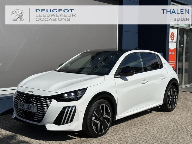 Peugeot 208 1.2 Hybrid 145 PK GT Automaat | Meest Complete Uitvoering | Glazen Panoramadak | Navigatie | 360 Graden Camera | Dode Hoek Detectie | Climate Control | Keyless Entry & Start | Cruise Control | Sportstoelen | 17" Lichtmetalen Velgen | Full LED Verlichting 