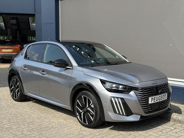 Peugeot 208 1.2 Hybrid 110 PK GT Automaat | Meest Complete Uitvoering | Glazen Panoramadak | Navigatie | 360 Graden Camera | Dode Hoek Detectie | Climate Control | Keyless Entry & Start | Cruise Control | Sportstoelen | 17" Lichtmetalen Velgen | Full LED Verlichting 