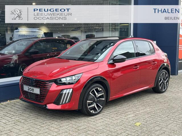 Peugeot 208 1.2 Hybride Automaat 110pk GT | Full map Navigatie | Drive Assist met Adaptieve Cruise Control | Panoramadak | 360 graden Camera Rondom | Draadloze telefoonlader | Mirrorlink functie voor Apple carplay en Android Auto | Full led koplampen |