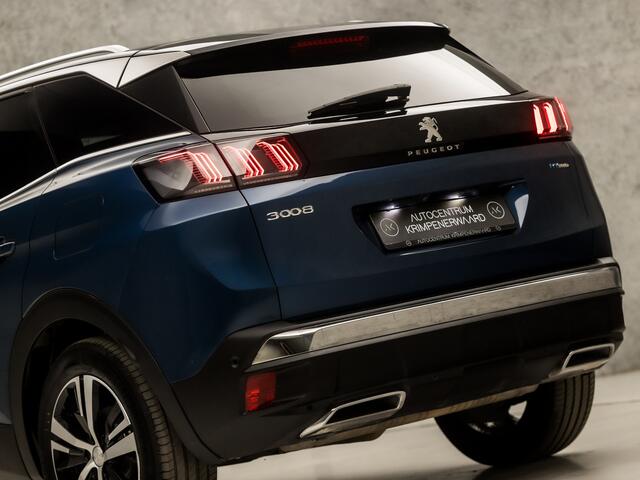 Peugeot 3008 1.6 HYbrid 225 GT 225Pk Automaat (APPLE CARPLAY, GROOT NAVI, 360 CAMERA, ADAPTIVE CRUISE, LEDER, KEYLESS, SPORTSTOELEN, SFEERVERLICHTING, LANE ASSIST, GETINT GLAS, NIEUWSTAAT)