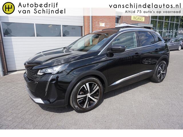 Peugeot 3008 1.2 PURETECH GT LINE VOL OPTIES! AUTOMAAT! PANORAMADAK CAMERA LUXE LEDER ELECTR.STOEL+MEM STOELVERWARMING ANDROID/APPLECARPLAY NAVI FULL LED ADAPTIEVE CRUISE CLIMA ENZ...