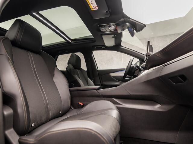 Peugeot 3008 1.6 HYbrid 225 GT 225Pk Automaat (PANORAMADAK, APPLE CARPLAY, GROOT NAVI, 360 CAMERA, LEDER, SPORTSTOELEN, ADAPTIVE CRUISE, SFEERVERLICHTING, GETINT GLAS, KEYLESS, NIEUWSTAAT)