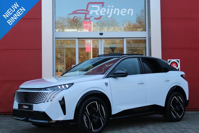 Peugeot 3008 e-3008 GT 325PK LAUNCH EDITION DUAL MOTOR 73KWH | PANORAMISCH SCHUIF / KANTELDAK | PREMIUM HIFI FOCAL | LEDEREN BEKLEDING NAPPA | ELEKTRISCH VERSTELBARE VOOR STOELEN, MET GEHEUGENFUNCTIE OP BESTUURDERSSTOEL | STOEL VERWARMING | STOEL MASAGE | STOEL VENTIL