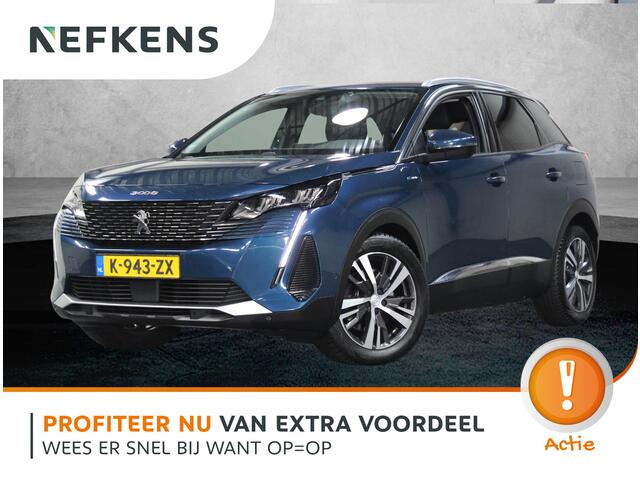 Peugeot 3008 1.6 HYbrid 225PK Blue Lease Allure | Navigatie | Dodehoekdetectie | Camera | 18''LMV | Adaptief Cruise Control | AppleCarPlay/AndroidAuto | Climate Control | Virt.Cockpit | Keyless | Isofix | Privacy Glass | Parkeersensoren | Electrische achterklep |