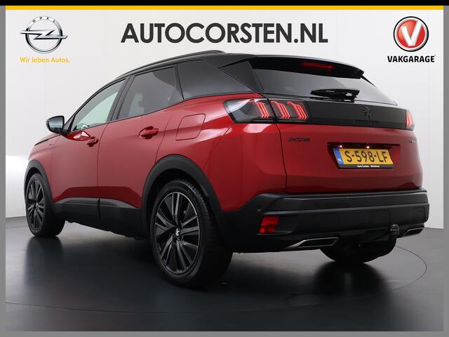 Peugeot 3008 1.6T 225pk AUT-8 GT Pack HYbrid Leer/Alcantara+Elektr.+Verwarmd Trekhaak Navi360°Camera Apple Carplay Android Ecc HiFi Premium FOCAL® Zwarte Hemel Lane Assist Dodehoekwaarschuwing 1e Eigenaar Origineel Nederlandse Auto Nieuwprijs ¤51.858,-