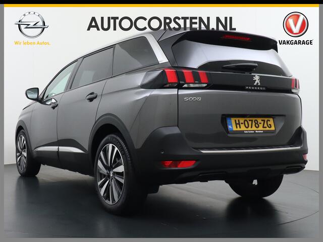 Peugeot 5008 7-Persoons 1.2T 131PK Automaat Apple Carplay Android Auto Adap.Cruise Focal®-Hifi Audio Panoramaschuif-dak Elek.Stoel+Memory+Verwarmd Navi Ecc Blue Premium Avantage 360°Camera Lmv 19" Elek.Achterklep 1e Eigenaar Origineel Nederlandse Auto Zeer compleet