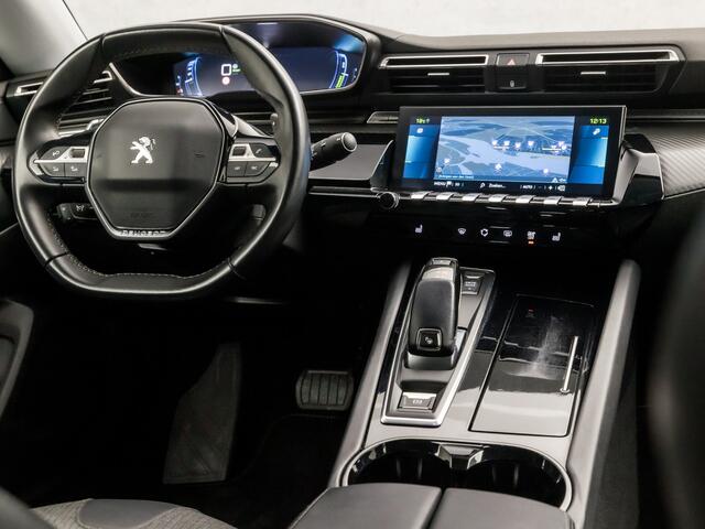 Peugeot 508 1.6 HYbrid Allure Sport 225Pk Automaat (APPLE CARPLAY, GROOT NAVI, LEDER, KEYLESS, 360 CAMERA, SPORTSTOELEN, STOELVERWARMING, TREKHAAK, ADAPTIVE CRUISE, SFEERVERLICHTING, NIEUWSTAAT)
