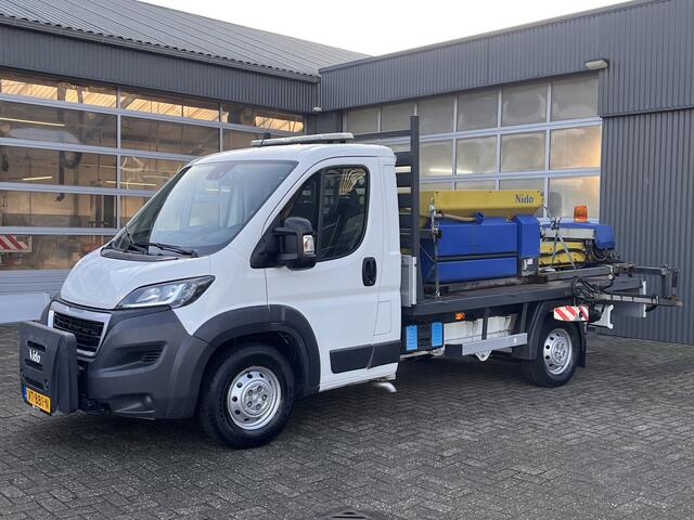 Peugeot BOXER 2.2 HDI Winterdienst Zoutstrooier Nido Open laadbak Airco Trekhaak Open laadbak Nido aansluiting voor Nido zoutstrooier 1e eigenaar Euro 5 Airco Trekhaak pick-up p-up Sneeuw ploeg Sneeuwborstel
