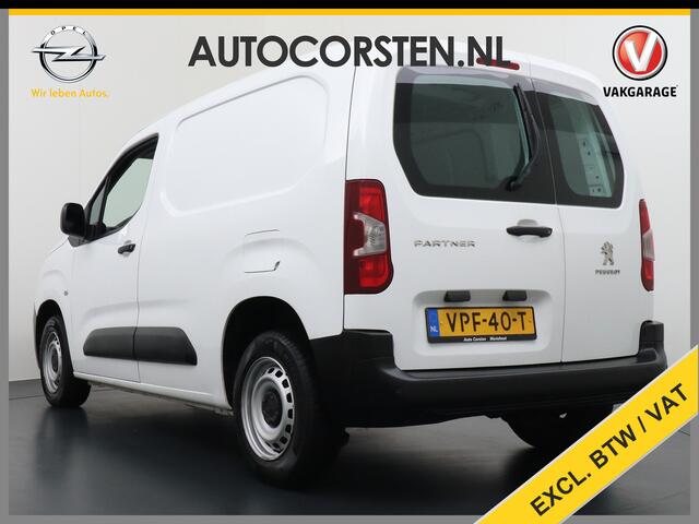 Peugeot PARTNER HDI 102pk Apple Carplay Android Navi Airco Cruise Control Pdc DAB Bluetooth Carkit 1.5 BlueHDI Premium Schuifdeur Achterdeuren met ruit Connected Electr.ramen en Spiegels CV-Afstandbediend 1500kg trekvermogen!