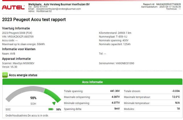 Peugeot e-2008 GT 50 kWh 136PK inclusief batterijtest Navigatie, Lichtmetalen velgen 18 inch, Keyless Entry, Dodehoek detectie