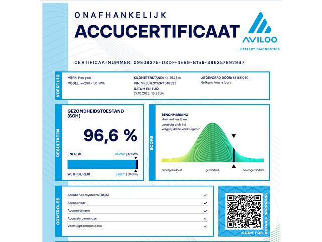 Peugeot e-208 Active Pack 50kWh 136PK | 1ste eigenaar | ACCURAPPORT 96% | 3 FASE | Armsteun | Navigatie | Climate Control | Parkeersensoren | 16"LMV | AUTOMAAT | Isofix |