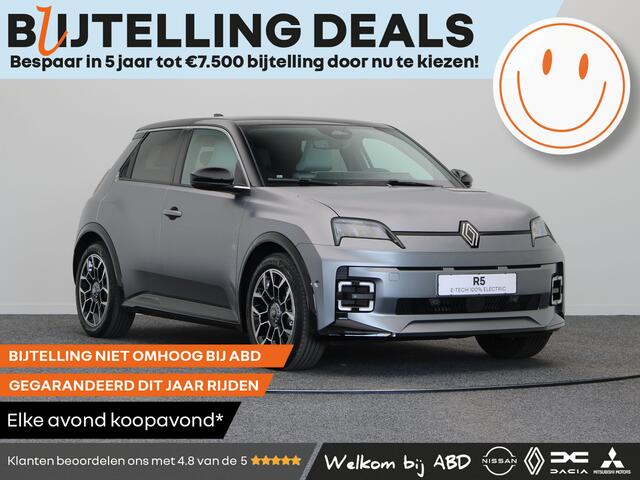 Renault 5 Roland-Garros Comfort range | Achteruitrijcamera | Elektrisch verwarmbare voorstoelen | ISOFIX-bevestigingssysteem voor kinderzitjes op passagiersstoel en op de twee buitenste zitplaatsen achter