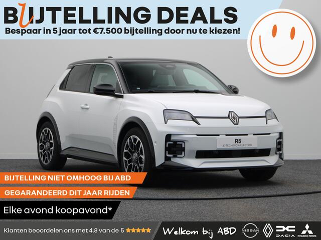 Renault 5 Roland-Garros Comfort range | Achteruitrijcamera | Elektrisch verwarmbare voorstoelen | ISOFIX-bevestigingssysteem voor kinderzitjes op passagiersstoel en op de twee buitenste zitplaatsen achter