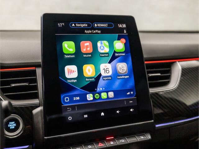 Renault Arkana 1.6 E-Tech Hybrid 145 R.S. Line 143Pk Automaat (APPLE CARPLAY, GROOT NAVI, LEDER, ELEK SPORTSTOELEN, CAMERA, STUUR/STOELVERWARMING, ADAPTIVE CRUISE, SFEERVERLICHTING, KEYLESS, NIEUWE APK, NIEUWSTAAT)