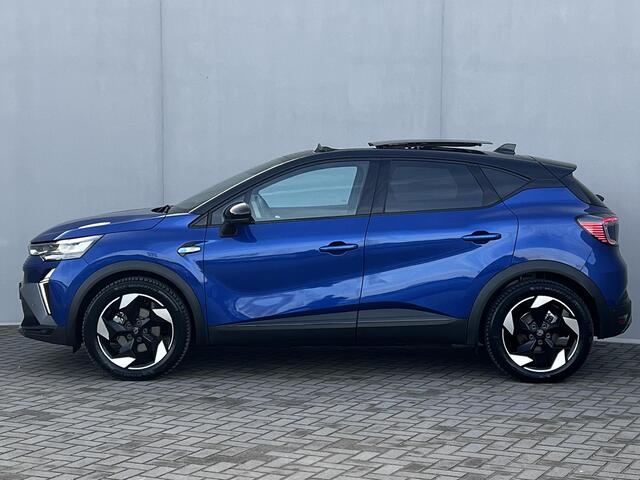 Renault CAPTUR 1.6 E-Tech full hybrid 145 esprit Alpine Automaat / Fabrieksgarantie tot 07-2027 < 100.000 km** / Schuifdak / Camera 360° /Stuur-, stoel- en voorruitverwarming / Adaptieve CC / Parkeer assistent / Navigatie / Apple Carplay Android / LM 18" wielen / 18" LM