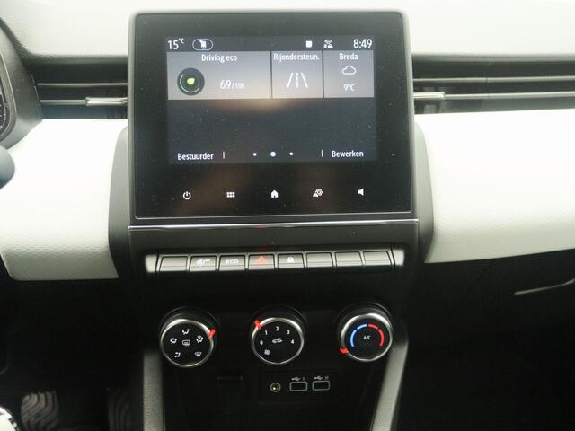 Renault CLIO TCe 90 Evolution | Easy Link multimedia met Apple CarPlay & Android Auto | Handbediende airco | Lichtmetalen wielen 16" 'Ediris' met zwarte inleg | Metaalkleur |