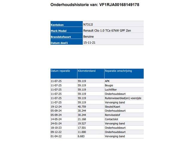 Renault CLIO 1.0 TCe Zen / Goed onderhouden / Trekhaak 900 kg / Navigatie / Apple Carplay Android / Airco / All Season banden /