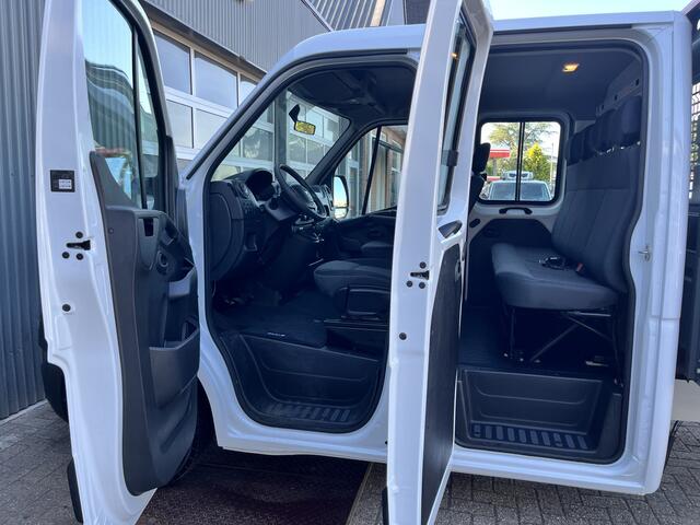 Renault MASTER T35 2.3 dCi L3 DC Airco Cruise controle Trekhaak 2500kg trekgewicht Pick-up Openlaadbak Telefoonvoorbereiding 6-Persoons pick-up p-up Euro 6 Bpm vrij!