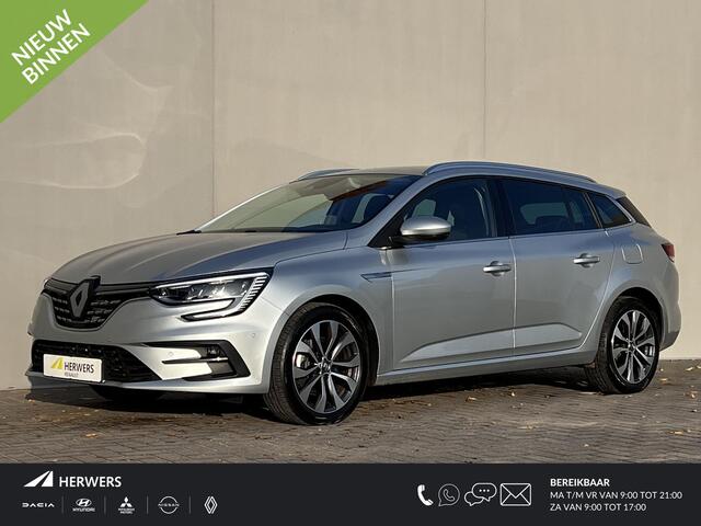 Renault MEGANE Estate 1.6 E-Tech Plug-In Hybrid 160 Techno / Dealer onderhouden / EAER 51 km / Navigatie / HUD / Stuur- en stoelverwarming / Apple Carplay Android / 17" LM wielen / Camera / Parkeerassistent /
