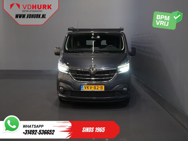 Renault TRAFIC 2.0 dCi 145 pk Aut. L2 DC Dubbel Cabine BPM VRIJ! 2xSchuifdeur/ LED/ Stoelverw./ Climate/ Cruise/ Imperiaal/ Sidebars/ Trekhaak/ Camera/ Navi/ 17" LMV
