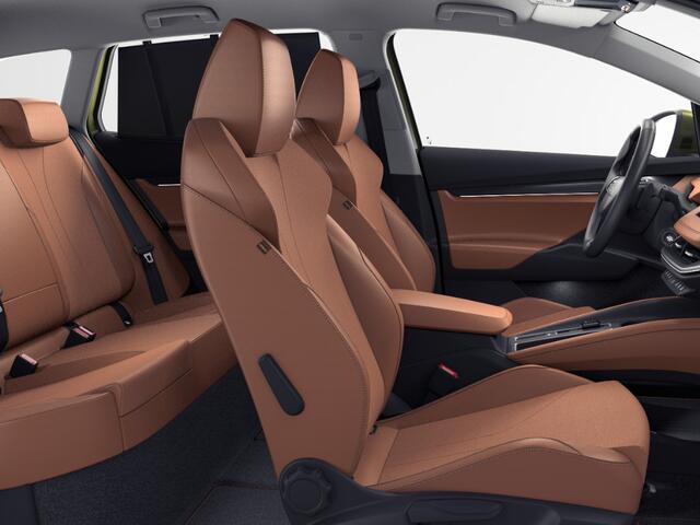 Skoda Enyaq iV Business Edition Elektromotor 210 kW / 286 PK SUV | Metallic Lak | Cognac Leder | Trekhaak wegklapbaar | 2000,- inruilvoordeel !!