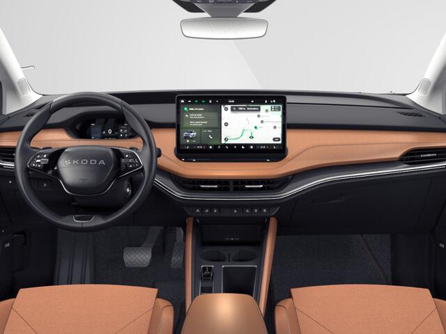 Skoda Enyaq iV Business Edition Elektromotor 210 kW / 286 PK SUV | Metallic Lak | Cognac Leder | Trekhaak wegklapbaar | 2000,- inruilvoordeel !!