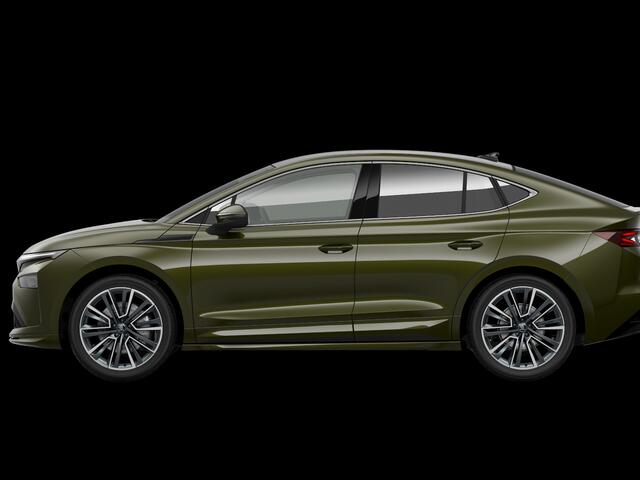 Skoda Enyaq iV Coupe 85 Selection 286 PK | Olibo Green | 21" Lichtmetalen Velgen | Trekhaak | Adaptieve cruise controle |