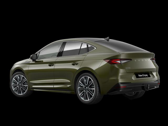 Skoda Enyaq iV Coupe 85 Selection 286 PK | Olibo Green | 21" Lichtmetalen Velgen | Trekhaak | Adaptieve cruise controle |