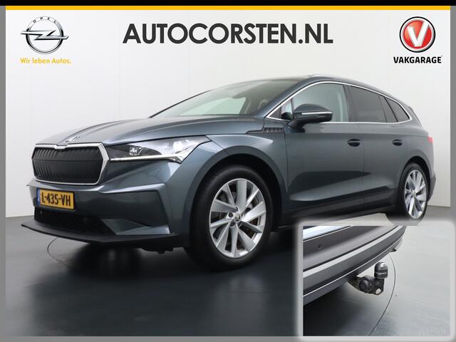 Skoda Enyaq iV 80 SOH 94% Warmtepomp Trekhaak Panoramadak Adaptieve Cruise Control Camera Apple Carplay Android Auto Navi Ecc Pdc Stuur+Stoelverwarming Lmv 20" Mirrorlink DAB Led Matrix Elek.Achterklep Ecc-Achter Zeer complete Enyaq!