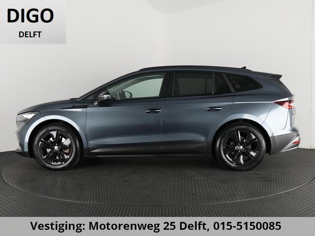 Skoda Enyaq iV 80 (204PK) ACCU 93%! BEREIK 537KM GARANTIE 4-2031 BLACKLINE. NAVIGATIE . STUURWIEL VERWARMD . PARKEERSENSOREN VOOR & ACHTER .