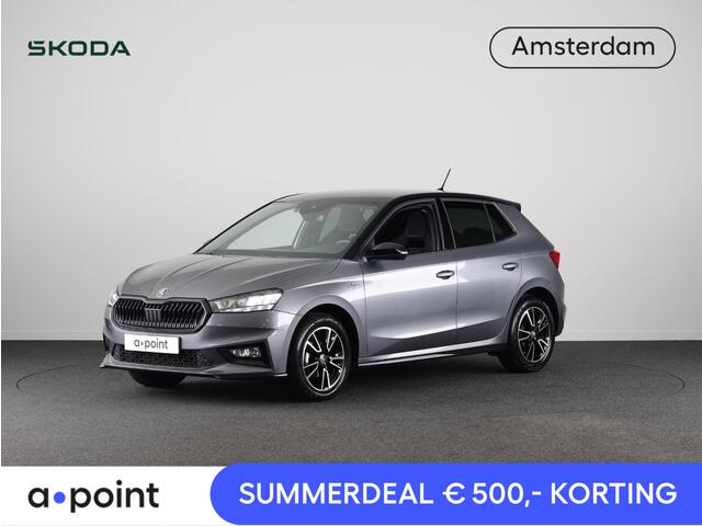 Skoda FABIA 1.0 TSI Monte Carlo 95 pk | Verlengde garantie | Navigatie via App | Parkeersensoren | Achteruitrijcamera | LED koplampen | Stoelverwarming |