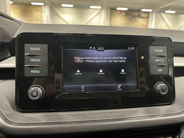 Skoda FABIA 1.0 TSI 95pk Ambition · Apple/Android Car · P-Sensoren · Airco · DAB · Cruise Control · Getint Glas · 15'' Inch · Garantie t/m 22-08-2027 of 100.000km